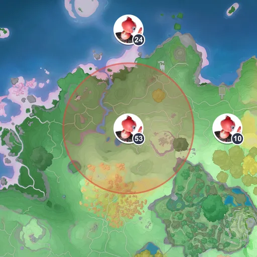 Approximate spawn area of Baleetle on the Breezy Plains map