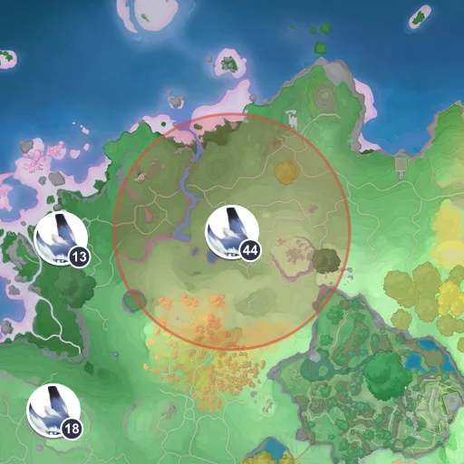 Approximate spawn area of Bonesky on the Breezy Plains map