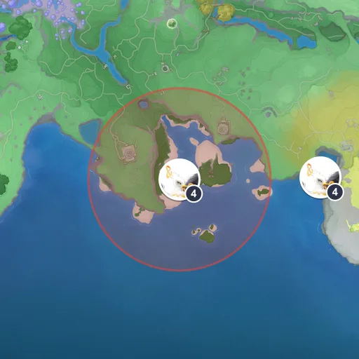 Área aproximada de aparição de Bicorneta no mapa: Planícies Ventosas