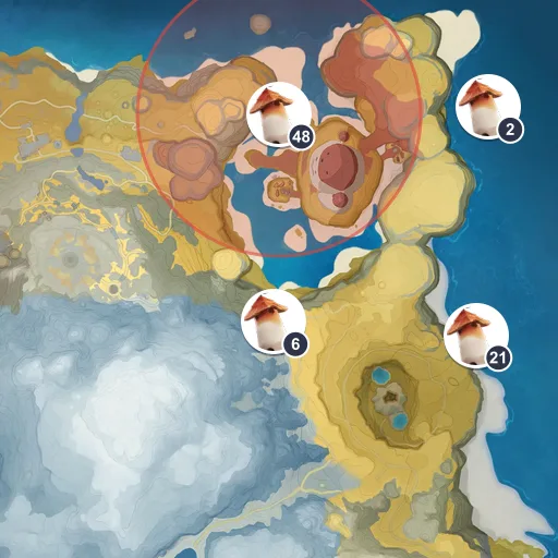 Approximate spawn area of Cozite on the Breezy Plains map