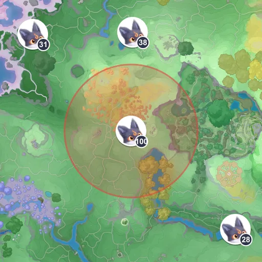 Área aproximada de aparição de Brasim no mapa: Planícies Ventosas