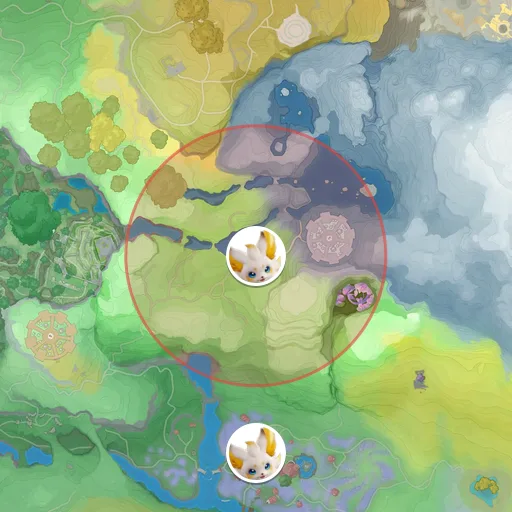 Approximate spawn area of Fenmane on the Breezy Plains map