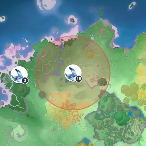 Approximate spawn area of Fenrier on the Breezy Plains map