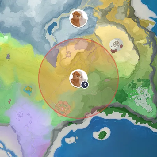 Approximate spawn area of Grizbo on the Breezy Plains map