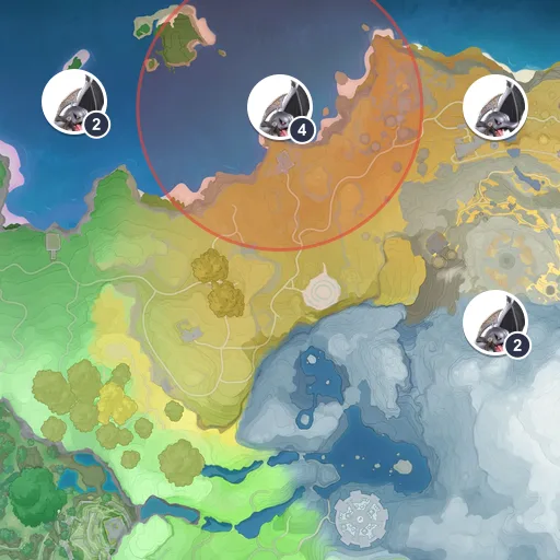 Approximate spawn area of Helgon on the Breezy Plains map