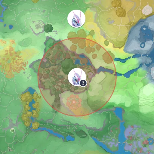Approximate spawn area of Ignitis on the Breezy Plains map