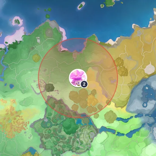 Área aproximada de aparição de Irisal no mapa: Planícies Ventosas