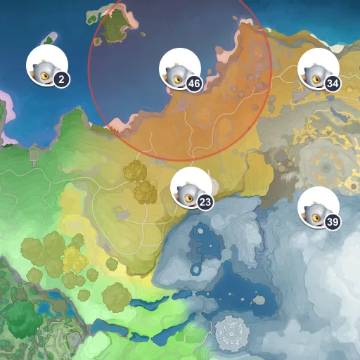Approximate spawn area of Jawling on the Breezy Plains map