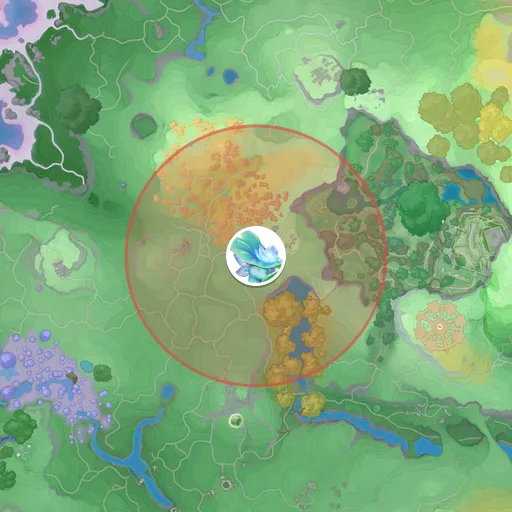 Approximate spawn area of Leafy on the Breezy Plains map