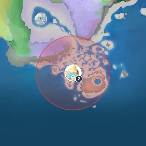 Approximate spawn area of Luminelle on the Breezy Plains map