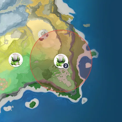 Approximate spawn area of Melloblum on the Breezy Plains map