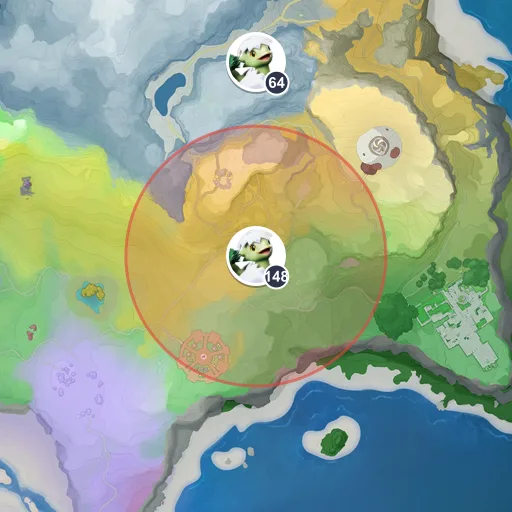 Approximate spawn area of Pomegg on the Breezy Plains map