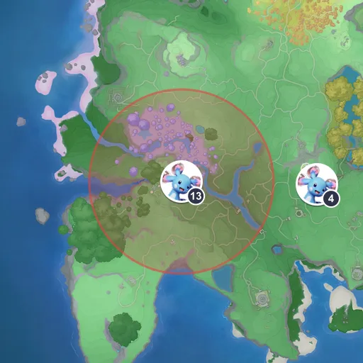 Approximate spawn area of Pranky on the Breezy Plains map