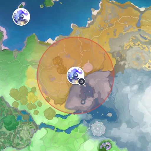 Approximate spawn area of Rookey on the Breezy Plains map