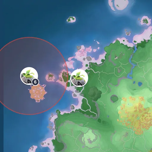 Approximate spawn area of Shrubclaw on the Breezy Plains map