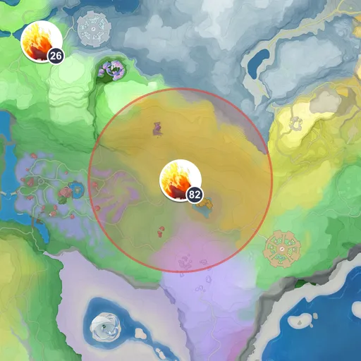 Approximate spawn area of Sparki on the Breezy Plains map